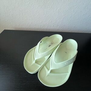 Birkenstock Light Green Flip Flops